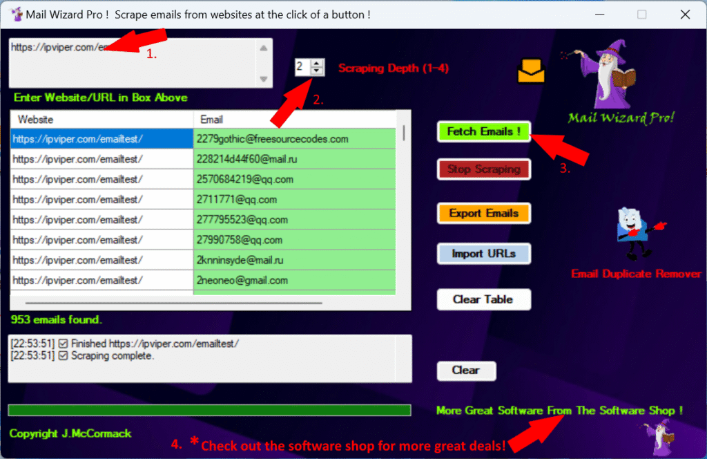 Mail Wizard email extractor find email leads for campaigns