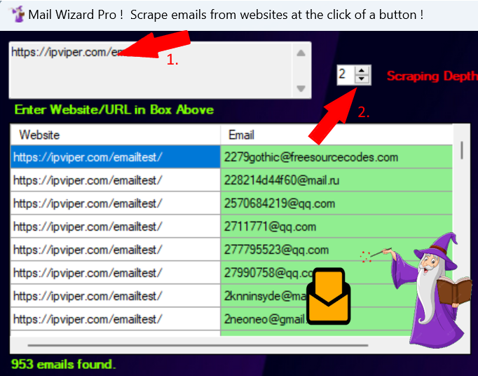 Mail Wizard email extractor find email leads for campaigns